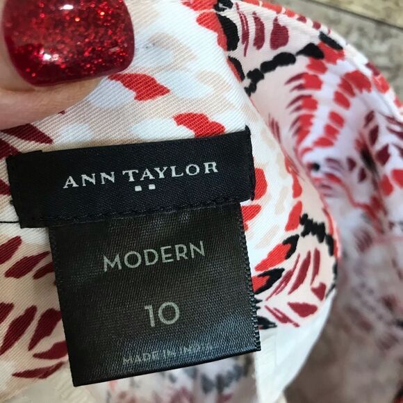 NWOT Ann Taylor size 10 brown and orange shorts - Picture 7 of 10